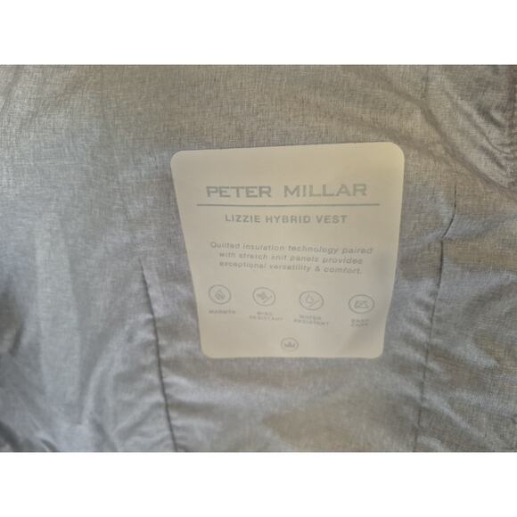 New Peter Millar Women's Grey Ivory Lizzie Hybrid Golf Vest Small - Picture 5 of 11